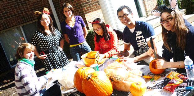 Carving pumpkins in the ILLC